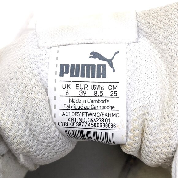 Puma Womens White Smash Sneakers Perforated 8.5 in box - Picture 7 of 16